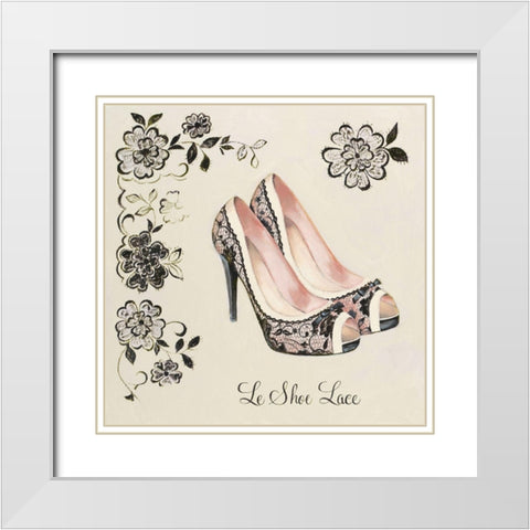 LE SHOE LACE White Modern Wood Framed Art Print with Double Matting by Fabiano, Marco
