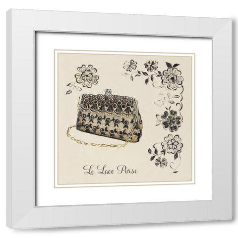LE LACE PURSE White Modern Wood Framed Art Print with Double Matting by Fabiano, Marco