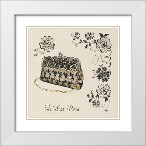 LE LACE PURSE White Modern Wood Framed Art Print with Double Matting by Fabiano, Marco