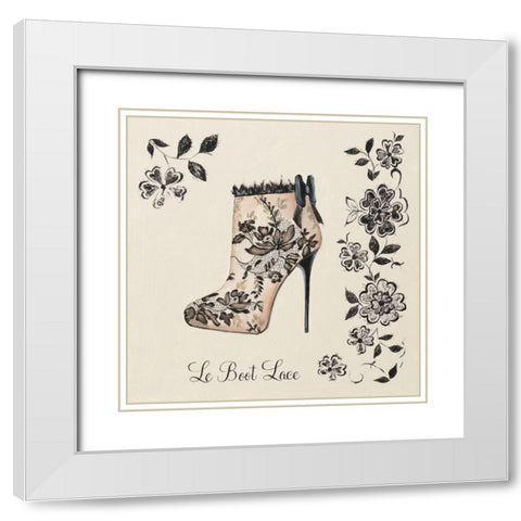 LE BOOT LACE White Modern Wood Framed Art Print with Double Matting by Fabiano, Marco
