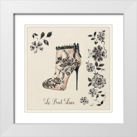 LE BOOT LACE White Modern Wood Framed Art Print with Double Matting by Fabiano, Marco