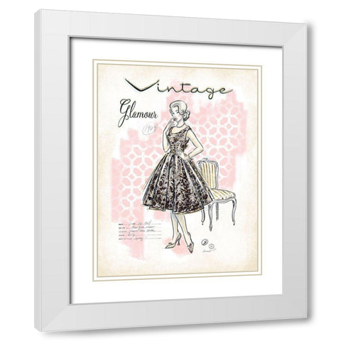 Vintage Glamour White Modern Wood Framed Art Print with Double Matting by Barrett, Chad