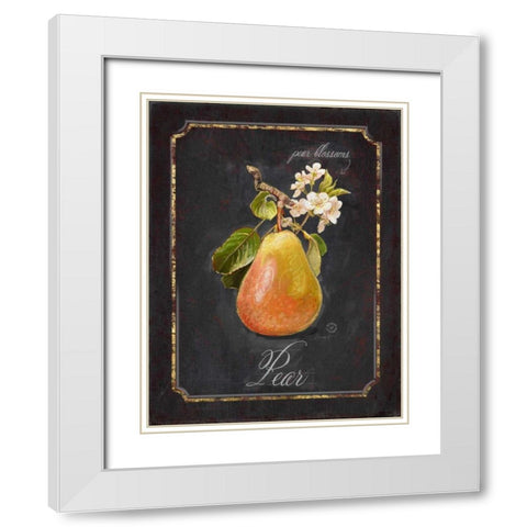 Heritage Pear White Modern Wood Framed Art Print with Double Matting by Barrett, Chad