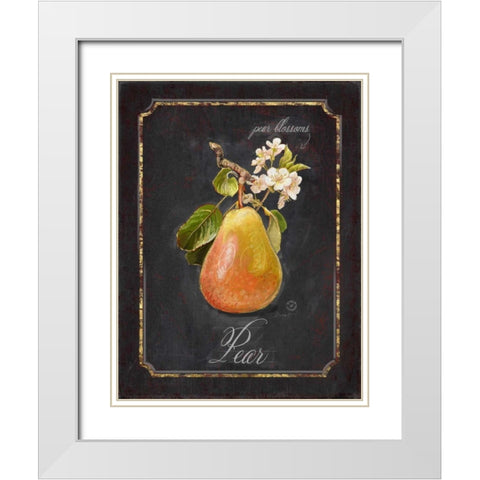 Heritage Pear White Modern Wood Framed Art Print with Double Matting by Barrett, Chad