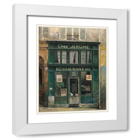 Chez Jerome White Modern Wood Framed Art Print with Double Matting by Hak, Chiu Tak