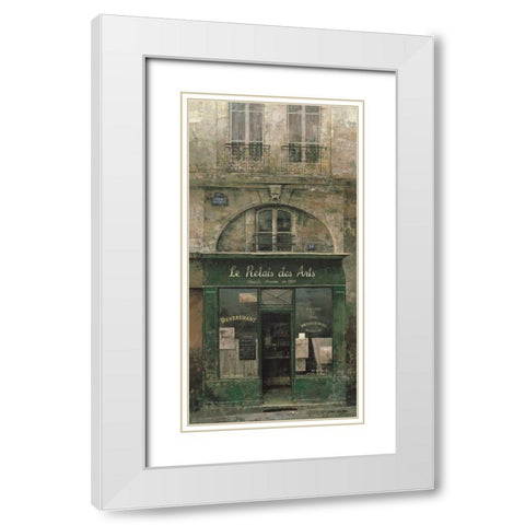 Le Relais des Arts White Modern Wood Framed Art Print with Double Matting by Hak, Chiu Tak