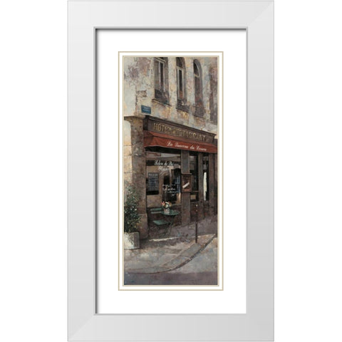 La Taverne White Modern Wood Framed Art Print with Double Matting by Hak, Chiu Tak
