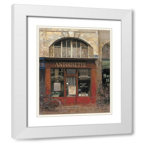 Antoinette White Modern Wood Framed Art Print with Double Matting by Hak, Chiu Tak