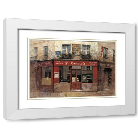 La Cassarole White Modern Wood Framed Art Print with Double Matting by Hak, Chiu Tak
