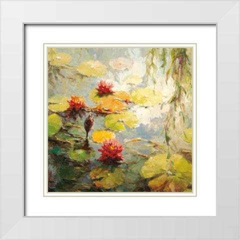 Still Reflections White Modern Wood Framed Art Print with Double Matting by Oxley, Vail