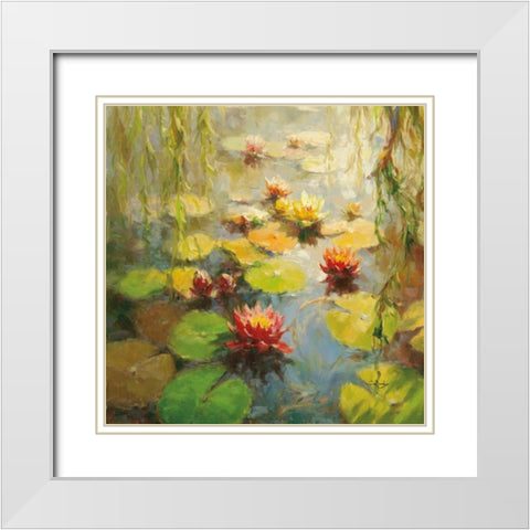 Calm Reflections White Modern Wood Framed Art Print with Double Matting by Oxley, Vail