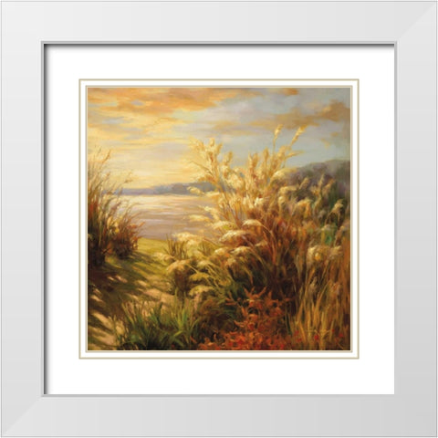 Natures Waterfront White Modern Wood Framed Art Print with Double Matting by Oxley, Vail