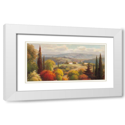 Tuscan Perspective White Modern Wood Framed Art Print with Double Matting by Oxley, Vail
