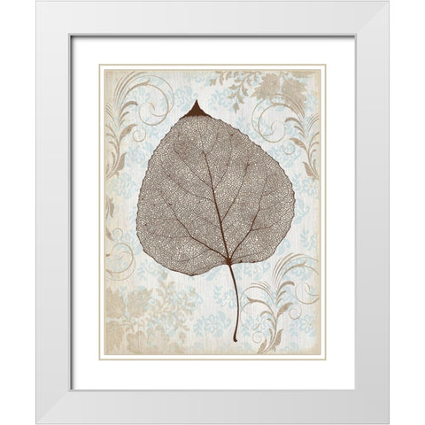 Lacecap White Modern Wood Framed Art Print with Double Matting by Cooley, Jan