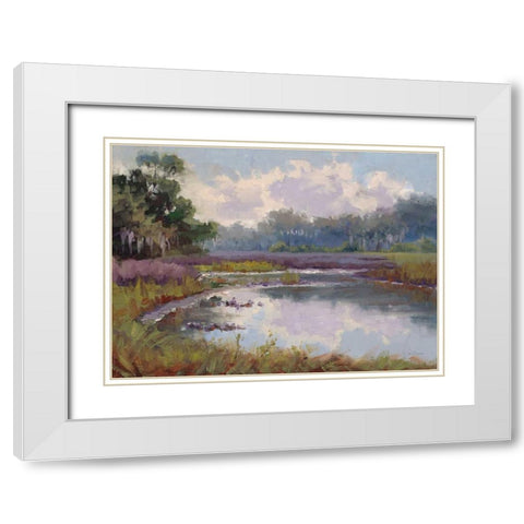 Countryside Hues White Modern Wood Framed Art Print with Double Matting by Schultz-McGannon, Jill