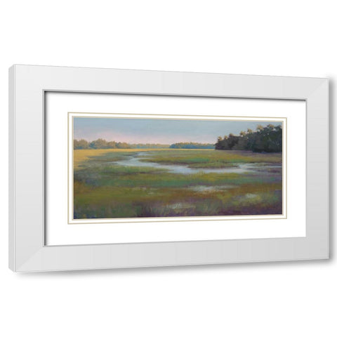 Stream and Sky Countryside White Modern Wood Framed Art Print with Double Matting by Schultz-McGannon, Jill