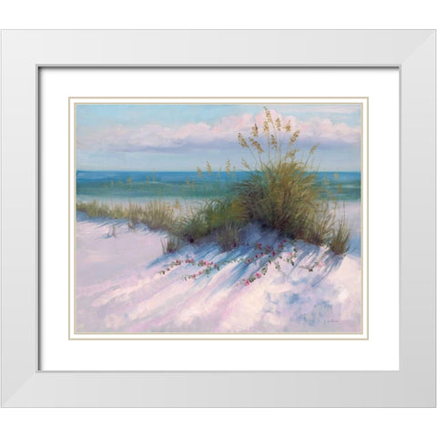 Ocean Breeze View White Modern Wood Framed Art Print with Double Matting by McGannon, Jill Schultz