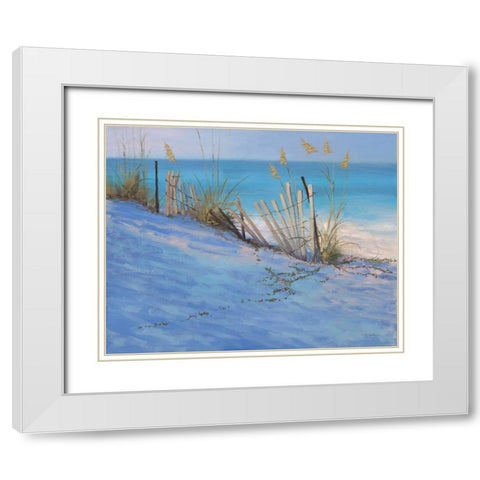 Sand and Sea View White Modern Wood Framed Art Print with Double Matting by McGannon, Jill Schultz