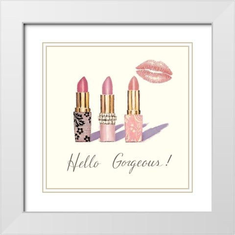 GORGEOUS! White Modern Wood Framed Art Print with Double Matting by Adams, Emily