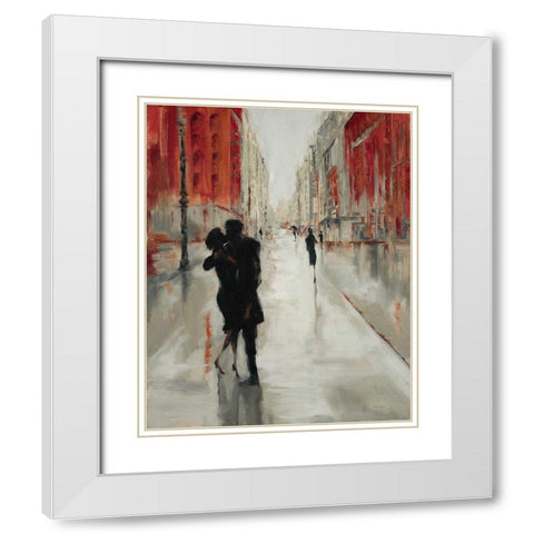 City Romance White Modern Wood Framed Art Print with Double Matting by Lehman, Laurel