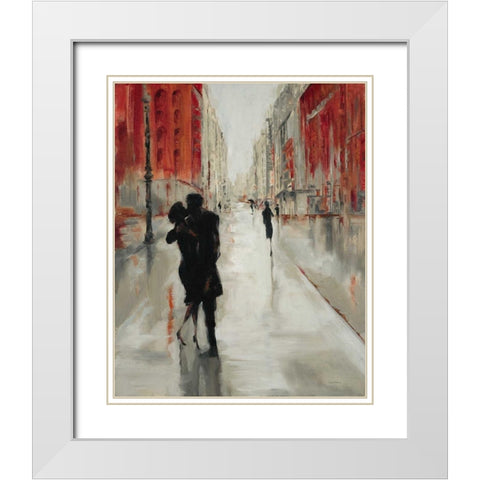 City Romance White Modern Wood Framed Art Print with Double Matting by Lehman, Laurel
