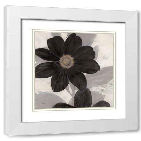 Midnight Bloom White Modern Wood Framed Art Print with Double Matting by Stoyanov, Ivo