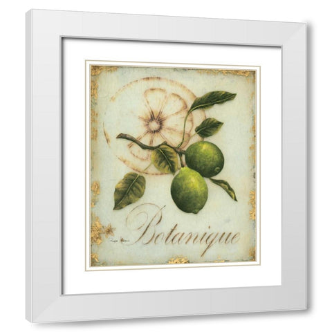 Lime Recollection White Modern Wood Framed Art Print with Double Matting by Regina Andrew Design