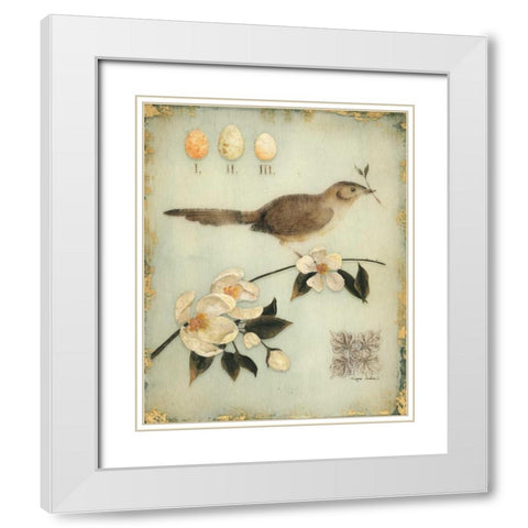 Blossom Recollection White Modern Wood Framed Art Print with Double Matting by Regina Andrew Design