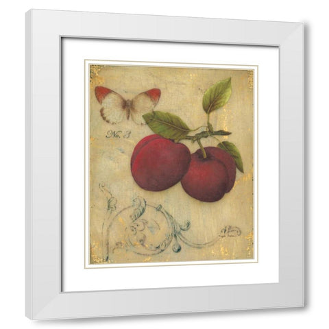 Plum Recollection White Modern Wood Framed Art Print with Double Matting by Regina Andrew Design