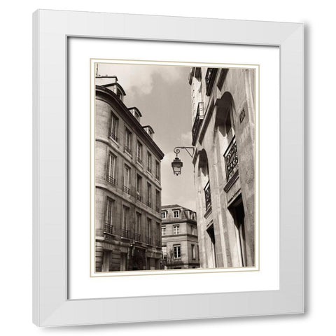 Quartier Latin White Modern Wood Framed Art Print with Double Matting by Vandenack