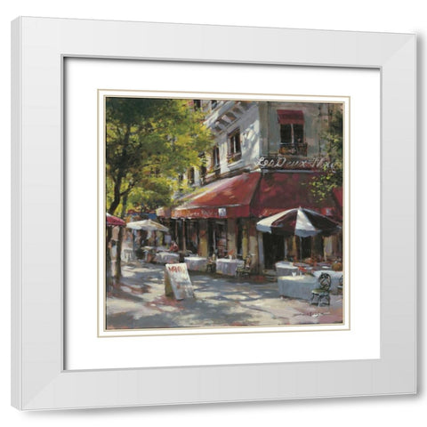 Mattina Terrace White Modern Wood Framed Art Print with Double Matting by Heighton, Brent