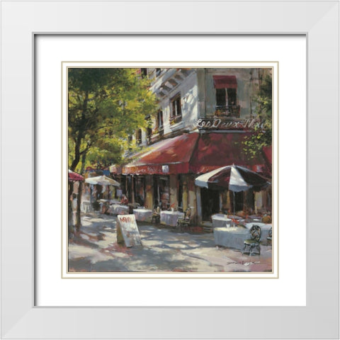 Mattina Terrace White Modern Wood Framed Art Print with Double Matting by Heighton, Brent