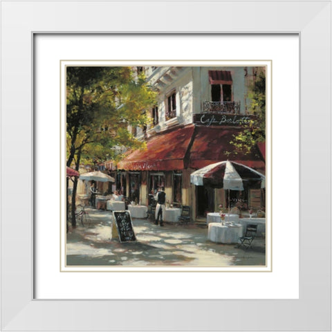 Cafe Berlotti White Modern Wood Framed Art Print with Double Matting by Heighton, Brent