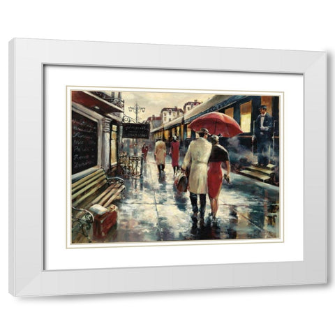 Metropolitan Station White Modern Wood Framed Art Print with Double Matting by Heighton, Brent