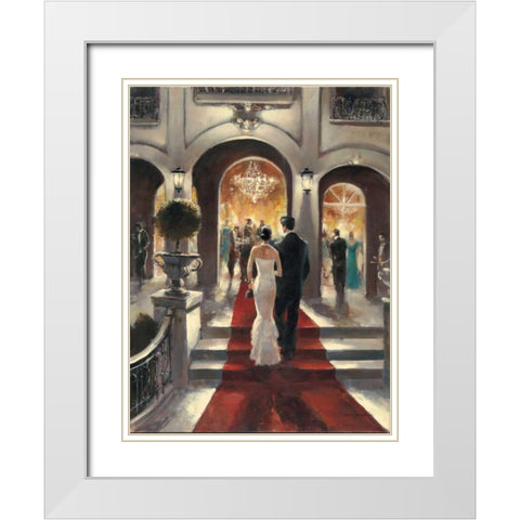 Gala Opening White Modern Wood Framed Art Print with Double Matting by Heighton, Brent
