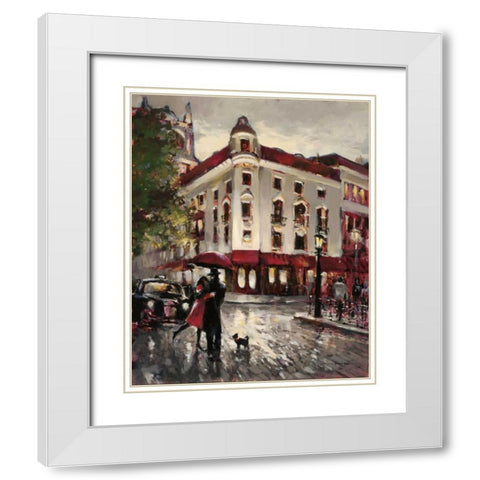 Welcome Embrace White Modern Wood Framed Art Print with Double Matting by Heighton, Brent