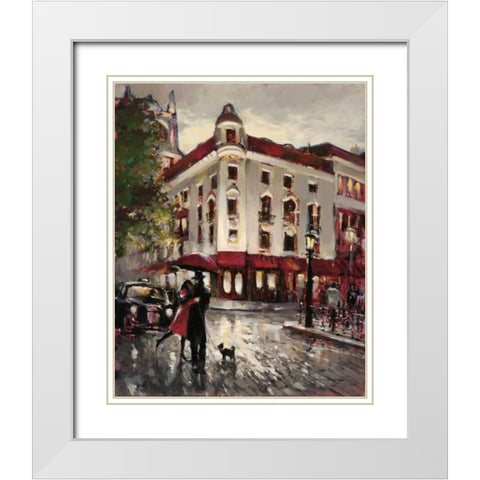 Welcome Embrace White Modern Wood Framed Art Print with Double Matting by Heighton, Brent
