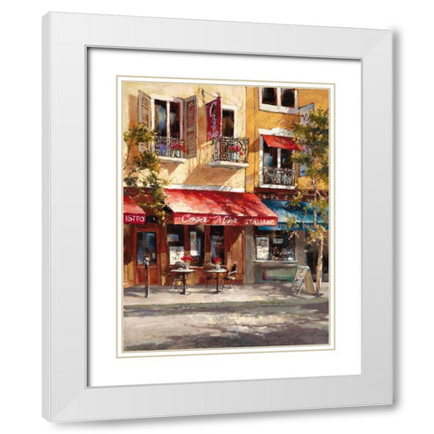 Casa Mia Italiano White Modern Wood Framed Art Print with Double Matting by Heighton, Brent