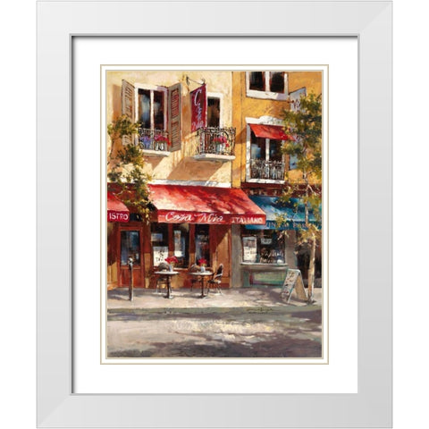 Casa Mia Italiano White Modern Wood Framed Art Print with Double Matting by Heighton, Brent