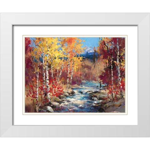 Lodge Creek White Modern Wood Framed Art Print with Double Matting by Heighton, Brent