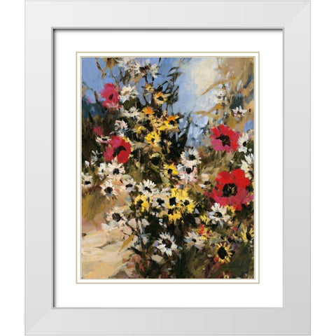 Abundant Garden White Modern Wood Framed Art Print with Double Matting by Heighton, Brent