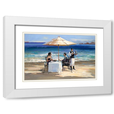 Seaside Rendezvous White Modern Wood Framed Art Print with Double Matting by Heighton, Brent