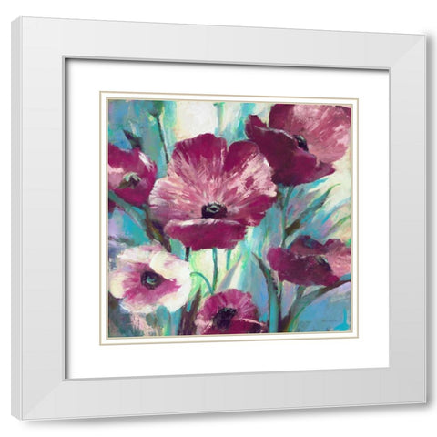 Morning Bloom 1 White Modern Wood Framed Art Print with Double Matting by Heighton, Brent