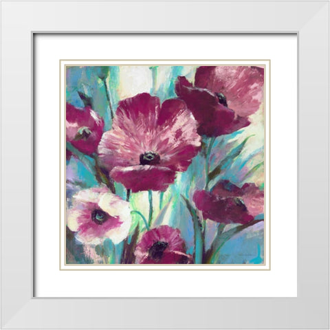 Morning Bloom 1 White Modern Wood Framed Art Print with Double Matting by Heighton, Brent