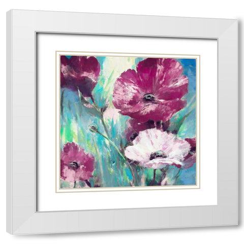 Morning Bloom 2 White Modern Wood Framed Art Print with Double Matting by Heighton, Brent