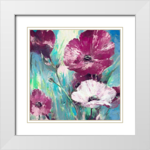 Morning Bloom 2 White Modern Wood Framed Art Print with Double Matting by Heighton, Brent