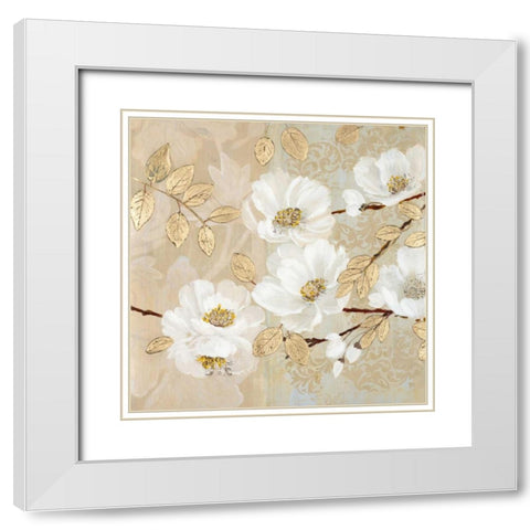Guilded Glow White Modern Wood Framed Art Print with Double Matting by Theodosiou, Matina