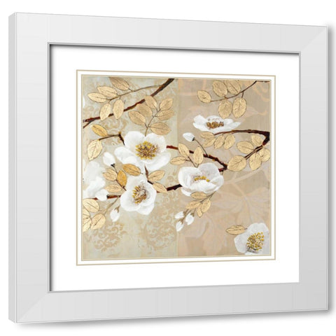 Guilded Shine White Modern Wood Framed Art Print with Double Matting by Theodosiou, Matina