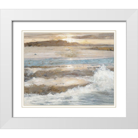 Ocean Breeze 2 White Modern Wood Framed Art Print with Double Matting by Theodosiou