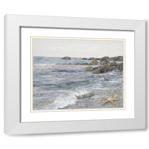 Ocean Breeze 3 White Modern Wood Framed Art Print with Double Matting by Theodosiou
